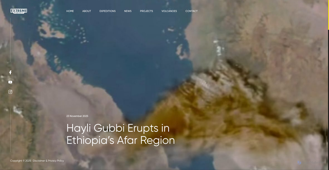 Security scan screenshot of https://extreme-pursuit.com/hayli-gubbi-erupts-in-ethiopias-afar-region/