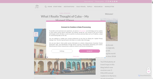 Security scan screenshot of https://www.wheregoesrose.com/what-i-really-thought-of-cuba-an-honest-update/
