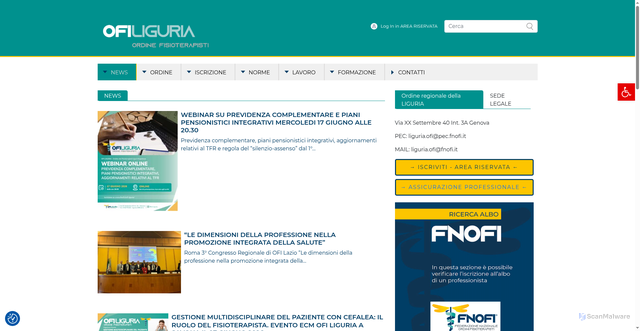 Security scan screenshot of https://www.fnofi.it/ofi-liguria/