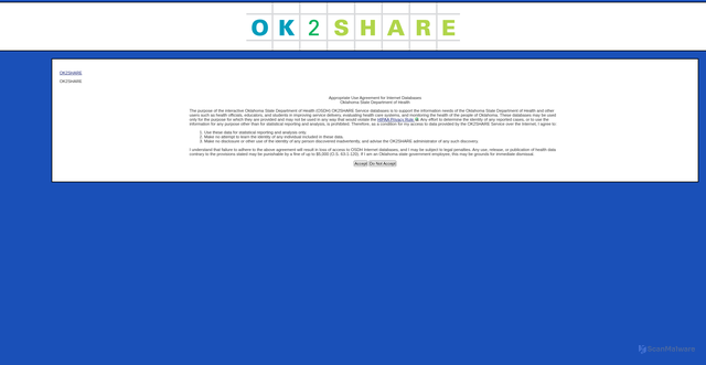 Security scan screenshot of https://www.health.state.ok.us/