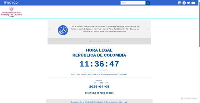 Security scan screenshot of https://horalegalnueva.inm.gov.co