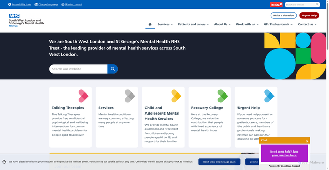 Security scan screenshot of https://swlstg.nhs.uk/