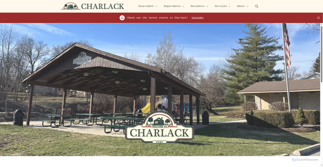 Security scan screenshot of https://cityofcharlack.gov/