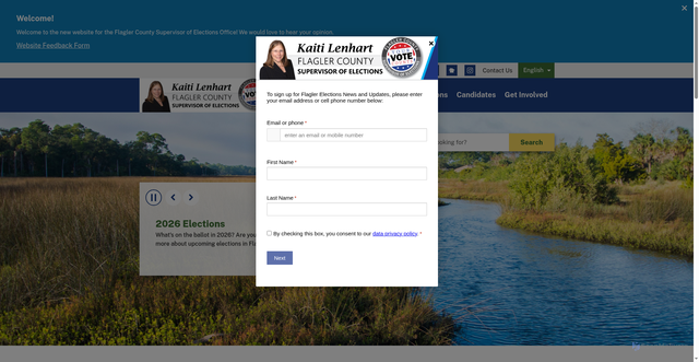Security scan screenshot of https://www.flaglerelections.gov/