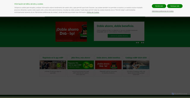 Security scan screenshot of https://mibp.es/