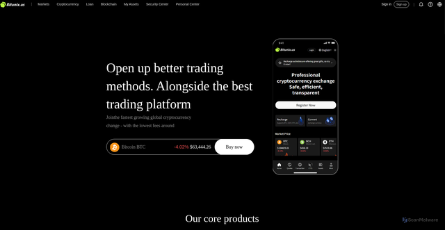 Security scan screenshot of http://bitunixex.com/