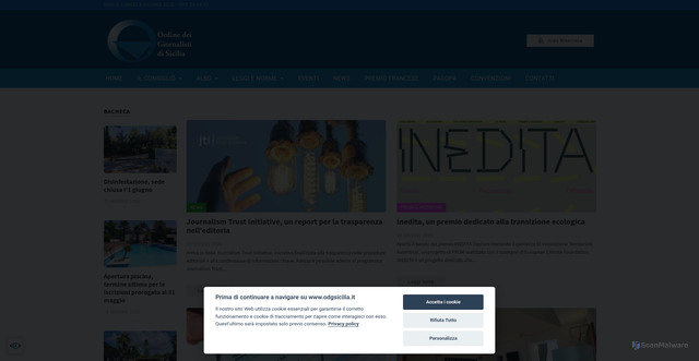Security scan screenshot of https://www.odgsicilia.it