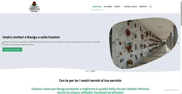 Security scan screenshot of https://www.asmrovigo.it