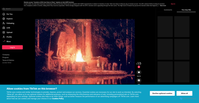 Security scan screenshot of https://vt.tiktok.com/ZS9c687pa/