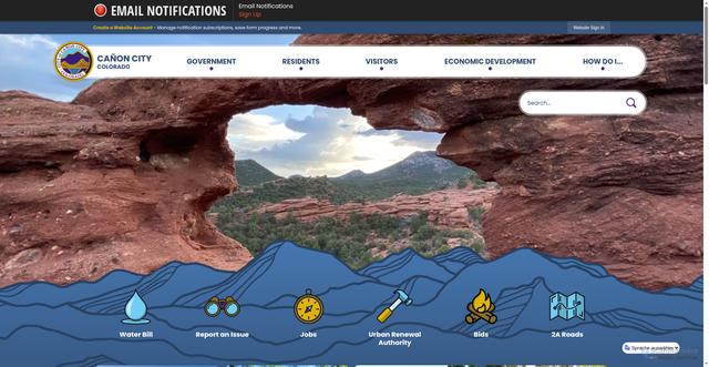 Security scan screenshot of https://canoncity.gov/