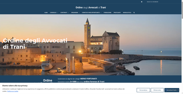 Security scan screenshot of https://www.ordineavvocatitrani.it/