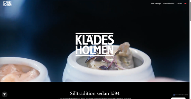 Security scan screenshot of https://kladesholmen.se