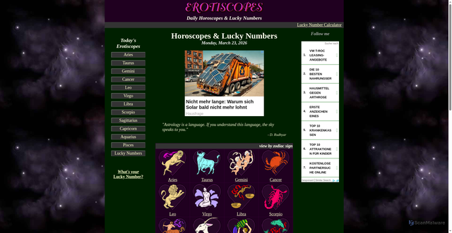 Security scan screenshot of https://www.erotiscopes.com/