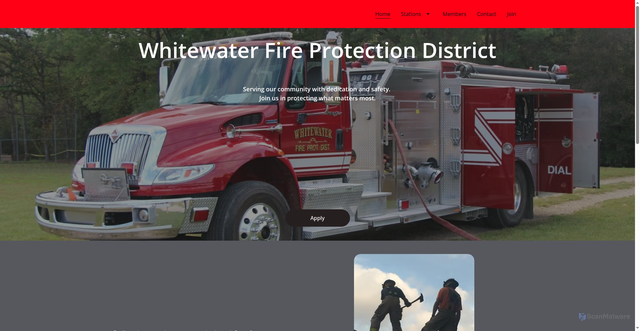 Security scan screenshot of https://whitewaterfiremo.gov/