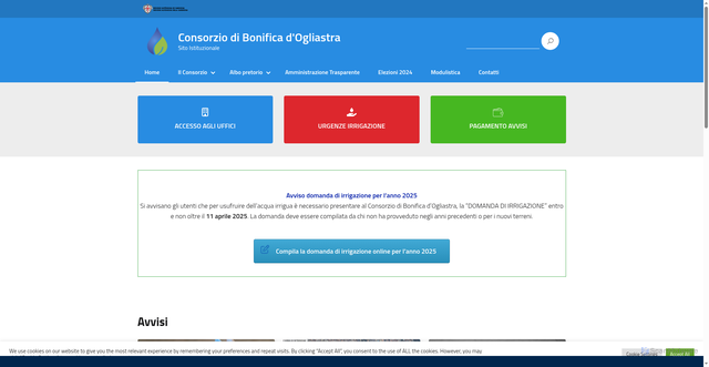 Security scan screenshot of https://www.cbogliastra.it/