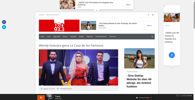 Security scan screenshot of https://red933.mx/wendy-guevara-gana-la-casa-de-los-famosos/
