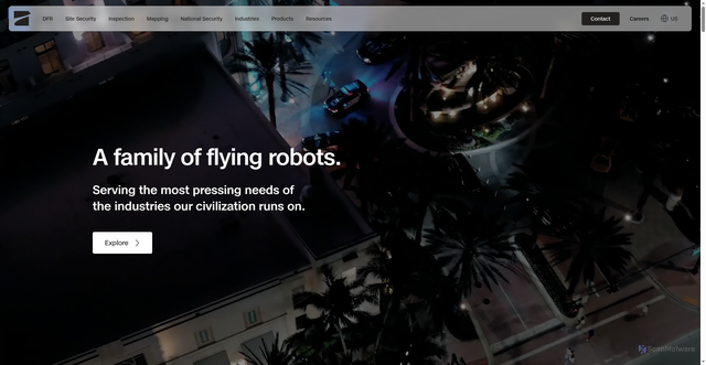Security scan screenshot of https://www.skydio.com/