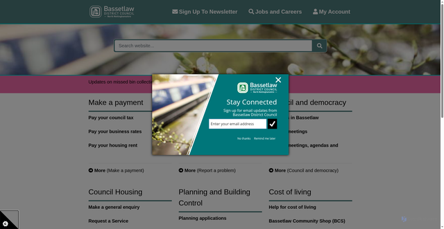 Security scan screenshot of http://www.bassetlaw.gov.uk