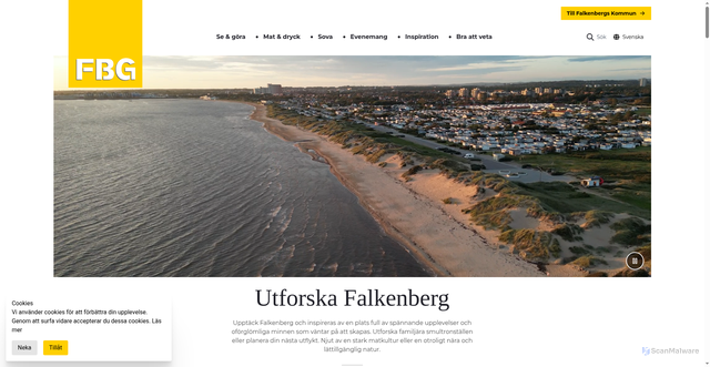 Security scan screenshot of https://falkenberg.se/