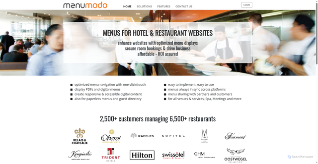 Security scan screenshot of https://menumodo.com