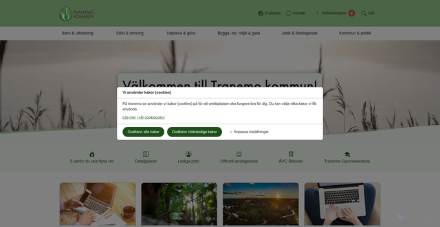 Security scan screenshot of https://tranemo.se/