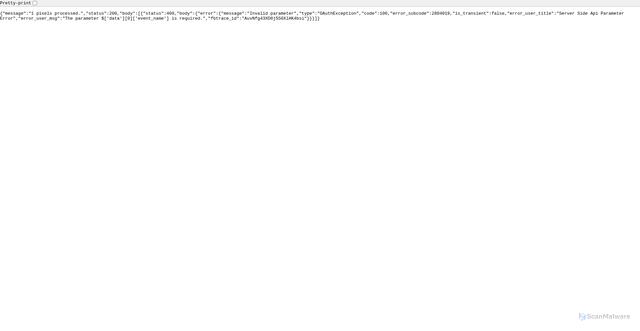 Security scan screenshot of https://dex.iams.com