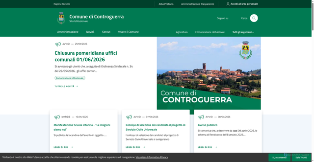 Security scan screenshot of https://www.comune.controguerra.te.it