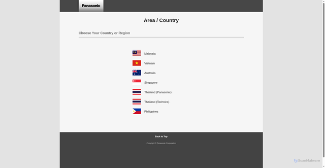 Security scan screenshot of https://store.apac.panasonic.com