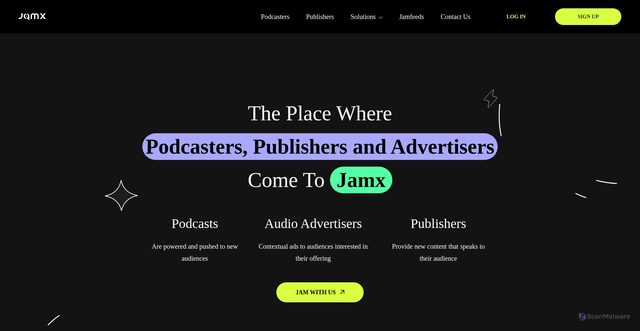 Security scan screenshot of https://jamx.ai