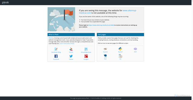 Security scan screenshot of https://www.alternup-medical.com