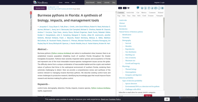 Security scan screenshot of https://neobiota.pensoft.net/article/90439/