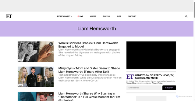 Security scan screenshot of https://www.etonline.com/latest/people/liam-hemsworth