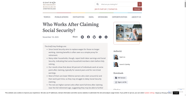 Security scan screenshot of https://crr.bc.edu/who-works-after-claiming-social-security/