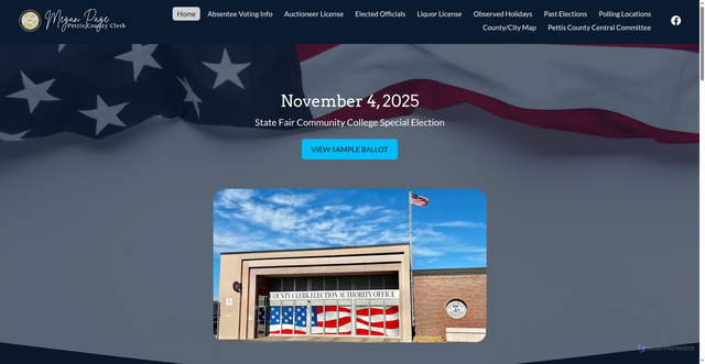 Security scan screenshot of https://pettisclerk.gov/