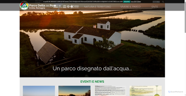 Security scan screenshot of https://www.parcodeltapo.it/it/