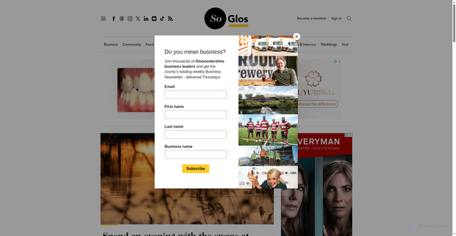 Security scan screenshot of https://soglos.com