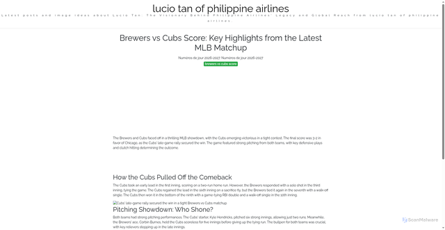 Security scan screenshot of https://urbandailyverse-dpi45pewyddw.edgeone.app/brewers-vs-cubs-score.html