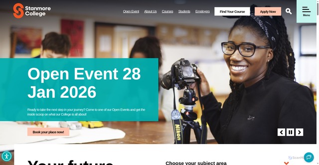 Security scan screenshot of http://stanmore.ac.uk/