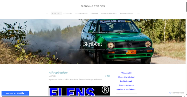 Security scan screenshot of https://flensms.se