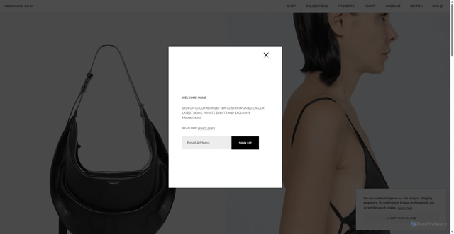 Security scan screenshot of https://federicocina.com/?srsltid=AfmBOorNKAOKWyjQXBjG0KUKK9zwwe6N46DuAyB6TySpQjLgia3nXIWC