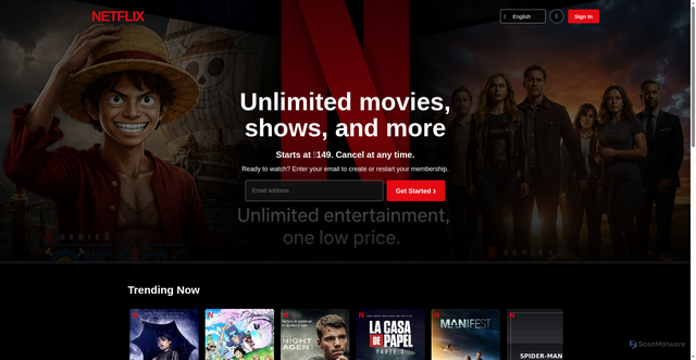 Security scan screenshot of https://www.netflix-clone-pink-three.vercel.app/