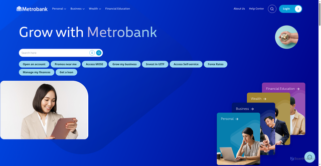 Security scan screenshot of https://www.metrobank.com.ph