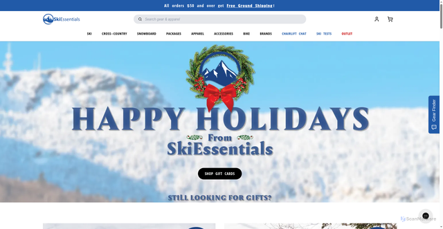 Security scan screenshot of https://www.skiessentials.com