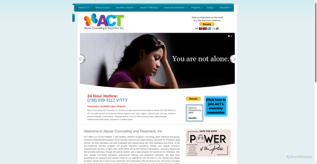 Security scan screenshot of https://actabuse.com/