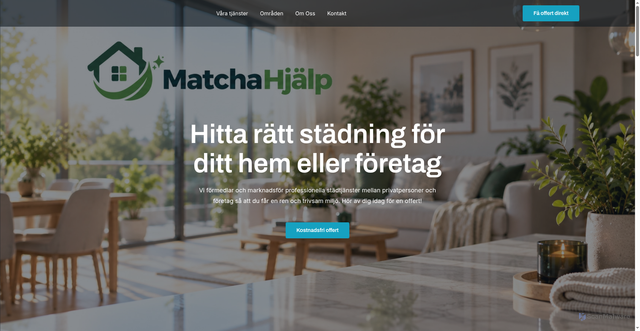 Security scan screenshot of https://matchahjalp.se