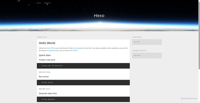 Security scan screenshot of https://myblog-dpabve0xtcgd.edgeone.dev/