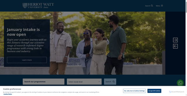 Security scan screenshot of https://www.hw.ac.uk/dubai
