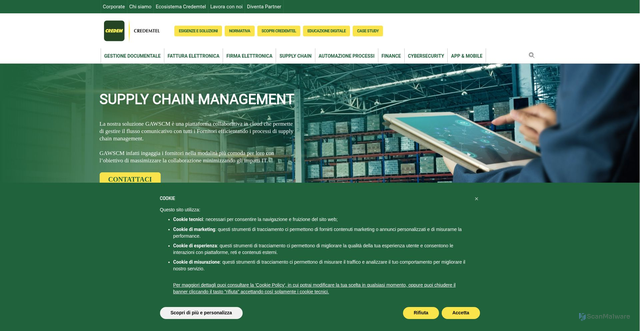 Security scan screenshot of https://credemtel.it