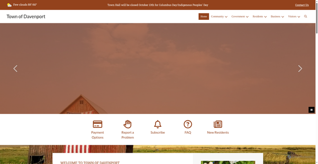 Security scan screenshot of https://davenportok.gov/