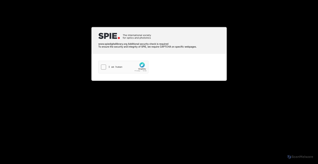 Security scan screenshot of https://spiedigitallibrary.org